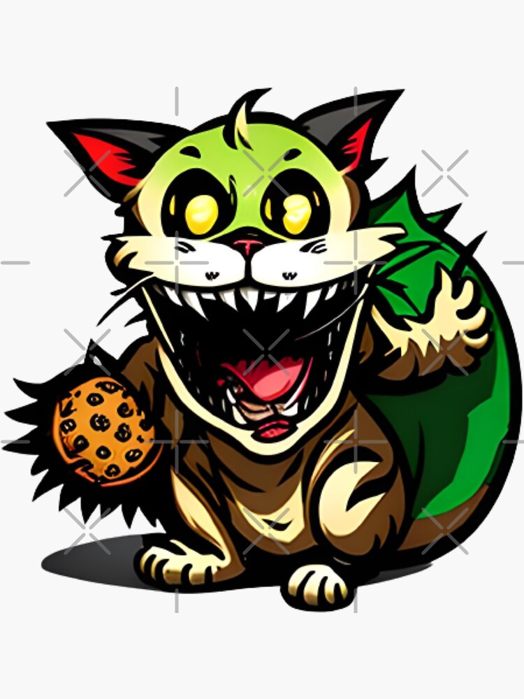 Cute zombie kitten Sticker for Sale by sivelobanova