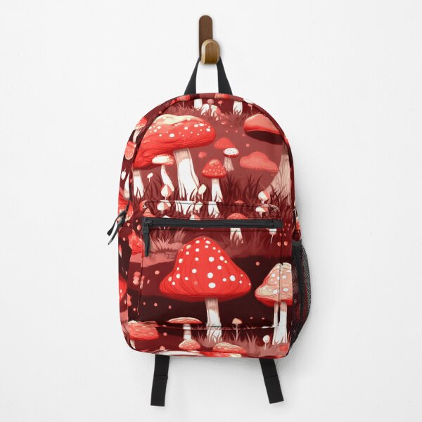 Item preview, Forest Fungi Red Mushroom Nature Illustration Woods Forest pattern 6 designed and sold by Vicki Noble Art.