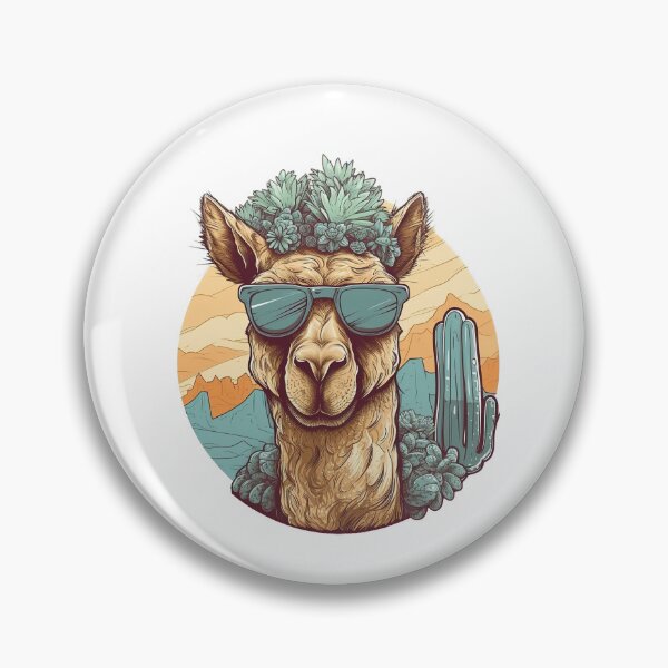Artikelvorschau, Camel in The Desert With Cactus and Sunglasses entworfen und verkauft von MrBadDream.