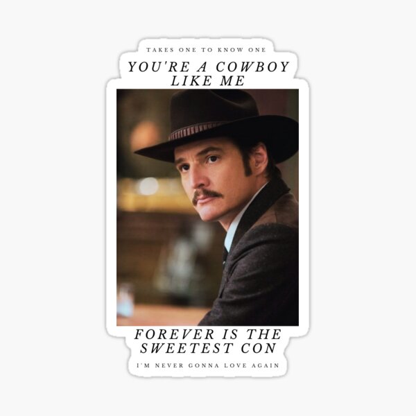 Aperçu de l'œuvre Pedro Pascal Agent whisky Taylor Swift Paroles Cowboy like me créée et vendue par paulinafalcucci.