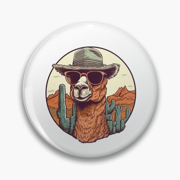 Artikelvorschau, Cute Funny Camel in The Desert With Cactus and Sunglasses entworfen und verkauft von MrBadDream.