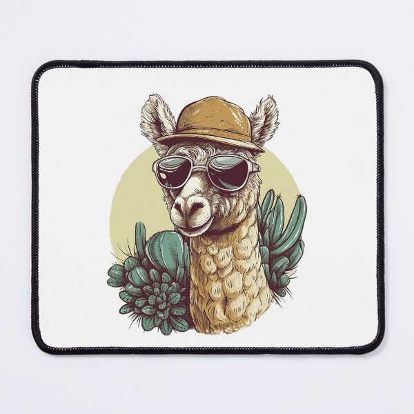 Artikelvorschau, Sweet Funny Camel in The Desert With Cactus and Sunglasses  entworfen und verkauft von MrBadDream.