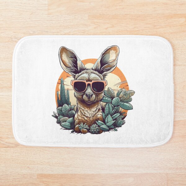Item preview, Kangaroo in The Desert With Cactus and Sunglasses  designed and sold by MrBadDream.