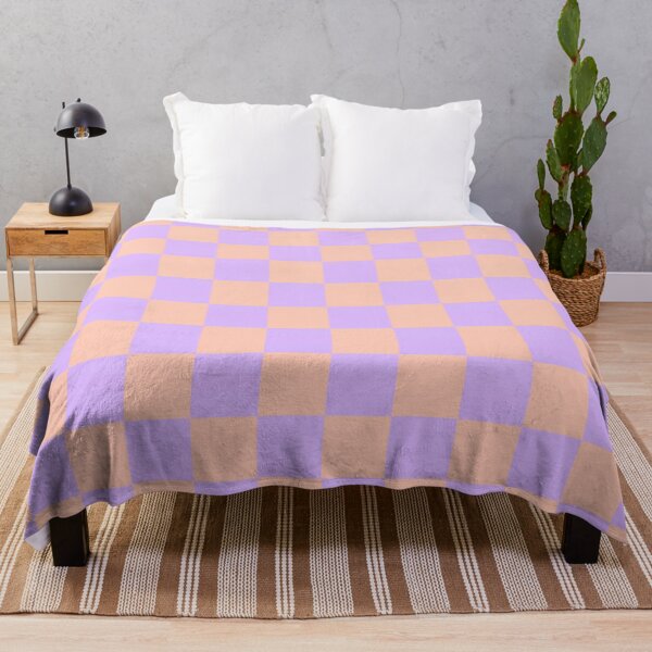 Item preview, Peach and Purple Checkerboard Pattern designed and sold by velvetearth.