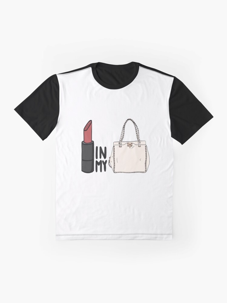 Alternate view of lipstick in my Valentino white bag? Graphic T-Shirt
