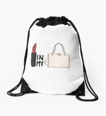 lipstick in my Valentino white bag? Drawstring Bag