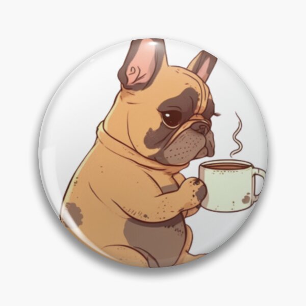 Item preview, Frenchie the Coffee Drink French Bulldog  designed and sold by PetsEnough.