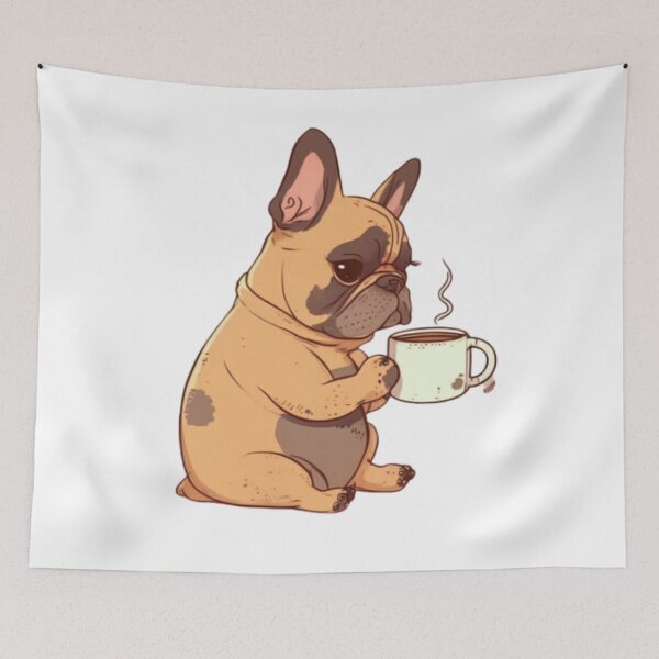 Item preview, Frenchie the Coffee Drink French Bulldog  designed and sold by PetsEnough.