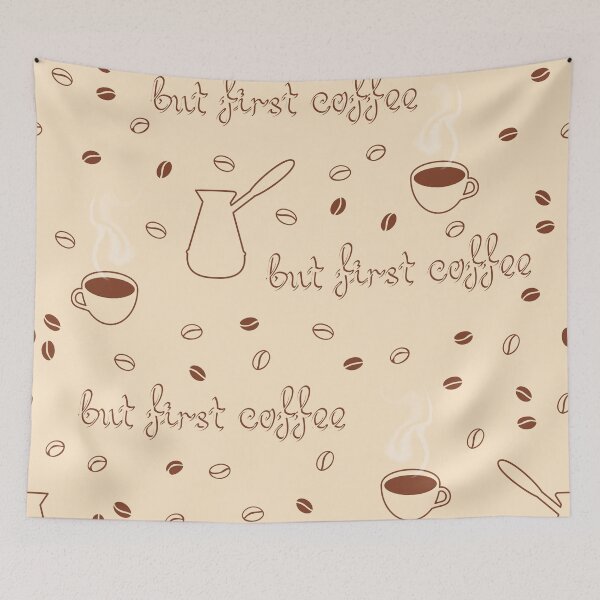 Item preview, Cezve, cup of coffee, coffee beans  designed and sold by ReflectedCrafts.