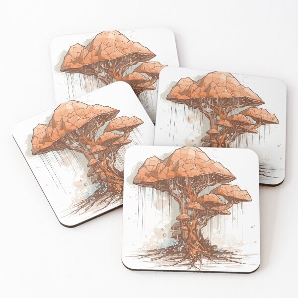 Item preview, Funig mycelium network with glitch pixel designed and sold by ArtificialFungi.