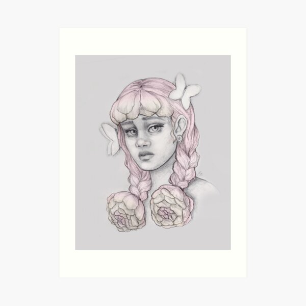 Peony Girl Art Print
