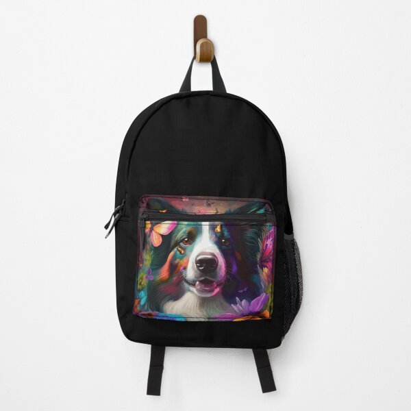 Item preview, Vibrant and floral border collie dog portrait  designed and sold by Lubellebubble20.