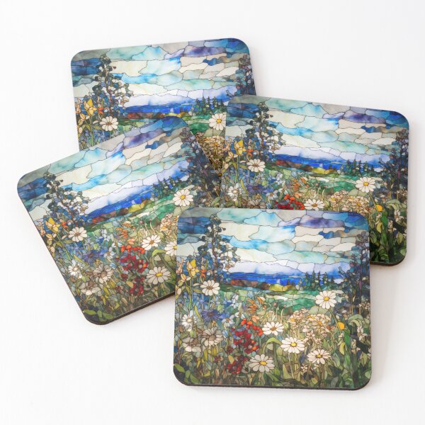 Item preview, Stained Glass Summer Wildflowers designed and sold by Matt's Artificial Nature.