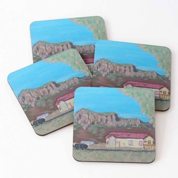 Item preview, Geronimo Mountain with Train Depot - Hurley, NM designed and sold by BephasiaStudio.