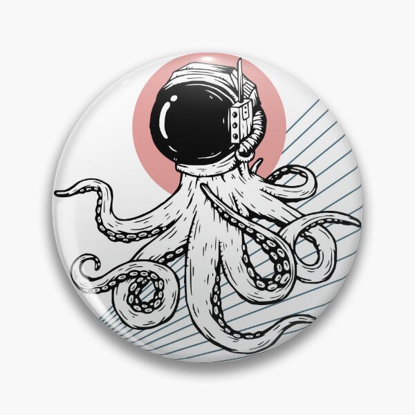 Item preview, Octopus Alien Astronaut | Pink designed and sold by KatsCanvas.