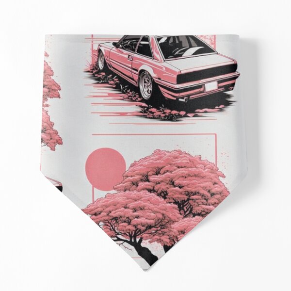 Sakura Blossoms and Vintage Cars in a Junkyard · Creative Fabrica