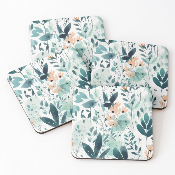Item preview, Minimalist Garden - Seamless modern floral and leaf pattern designed and sold by ArtisticMosaic.