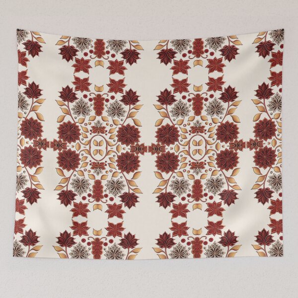 Artikelvorschau, Rotes Blumenmuster entworfen und verkauft von Witsprings.
