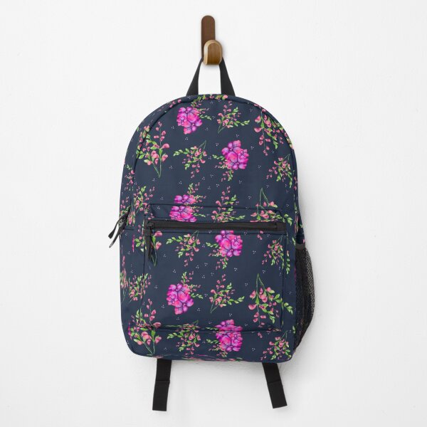 Item preview, The Ambrosia Funky Flower Collection- Pink, Purple, Navy, Lime- Blustery Florals Print designed and sold by Niki McNeil.
