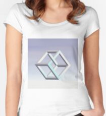 Illusion of Impossible Objects  Women's Fitted Scoop T-Shirt
