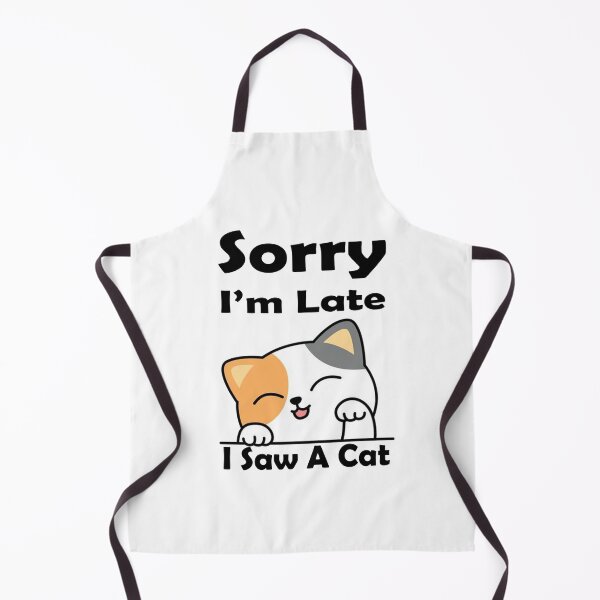 Artikelvorschau, Tut mir leid, ich bin spät dran, ich habe eine Katze gesehen entworfen und verkauft von lovecatcoffee.