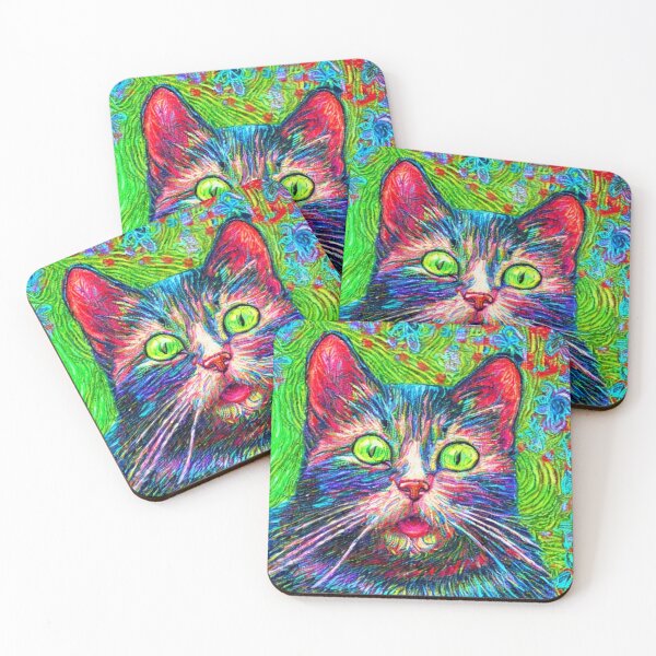 Item preview, A happy and surprised cat says: "hello!" Abstraction. designed and sold by Natalia-Vlad.