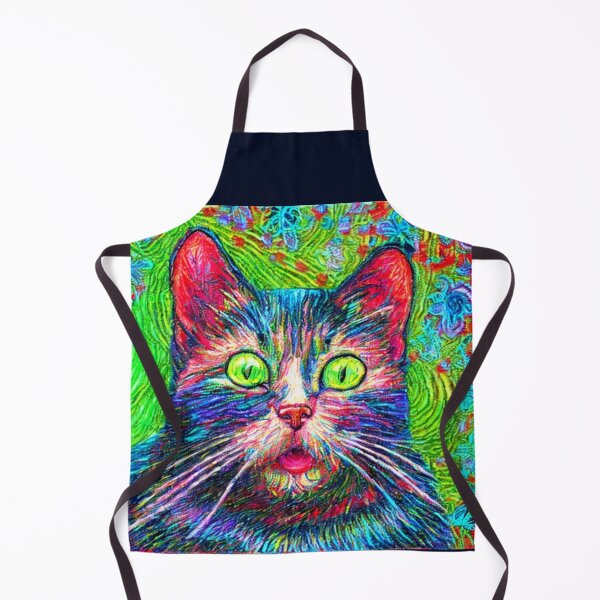 Item preview, A happy and surprised cat says: "hello!" Abstraction. designed and sold by Natalia-Vlad.