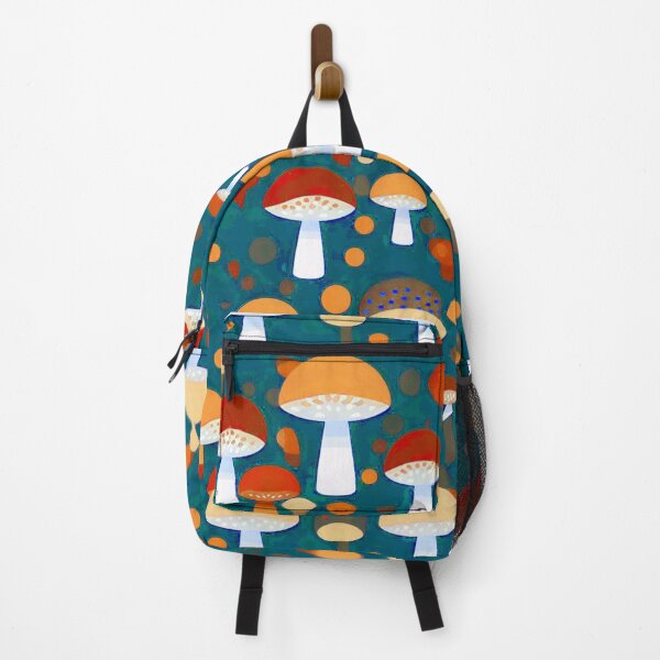 Item preview, Cute Forest Fungi orange and amber Mushroom Nature Illustration Woods Forest pattern 9 designed and sold by Vicki Noble Art.