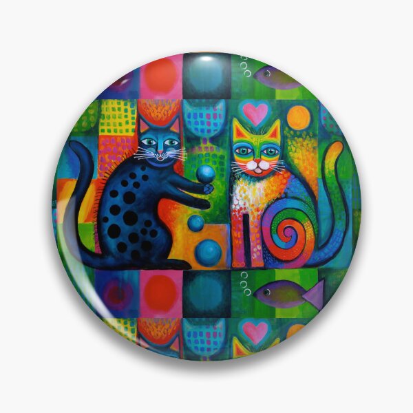 Item preview, Two cheeky cats Acrylics designed and sold by Karin Zeller.