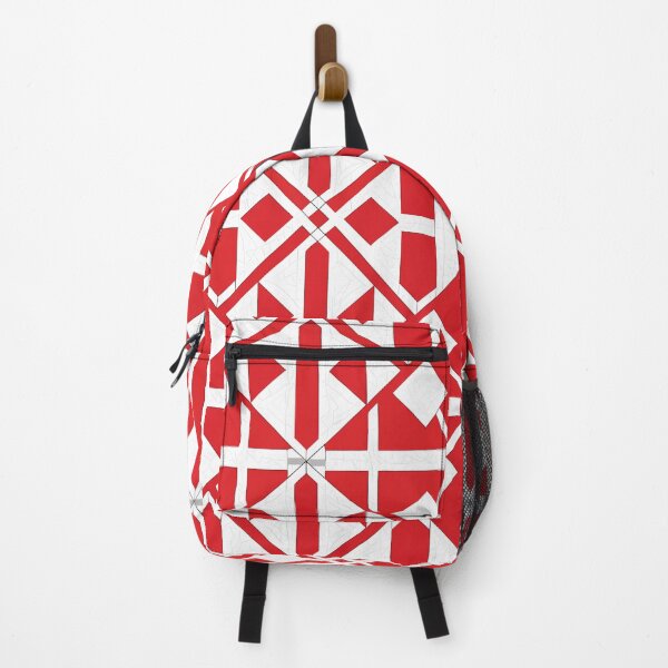 Item preview, Red White Cool Square Shape Pattern designed and sold by Artsellshop.