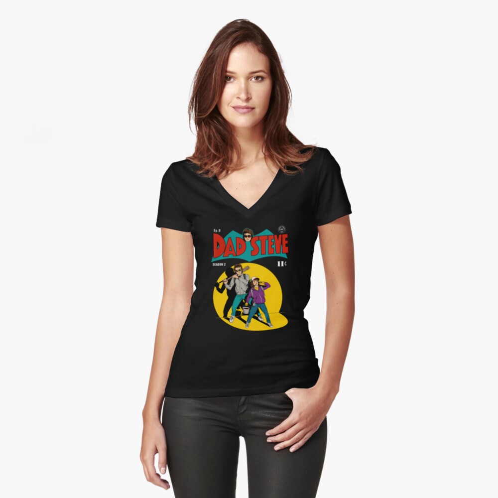 Item preview, Fitted V-Neck T-Shirt designed and sold by thelasttype.