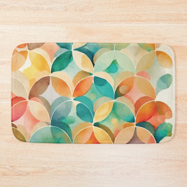 Item preview, A Watercolor Painting of Overlapping Circles - Boho Chic Patterns designed and sold by GVRDesign.