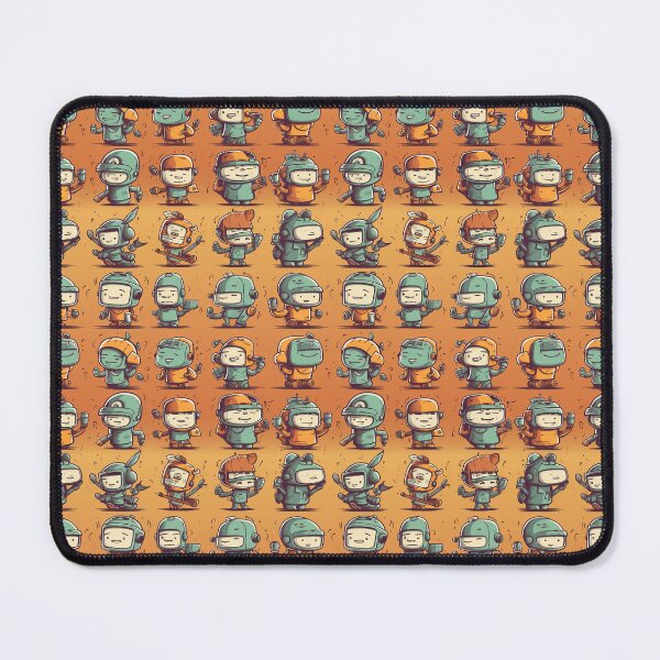 Item preview, Pattern Cute Cyborgs Funny Faces Cartoon Style designed and sold by Arncil.