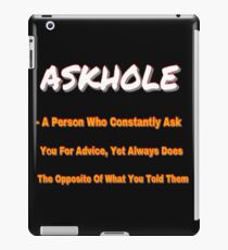 ASKHOLE ORANGE iPad Case/Skin