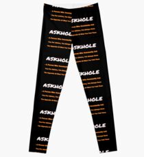 ASKHOLE ORANGE Leggings