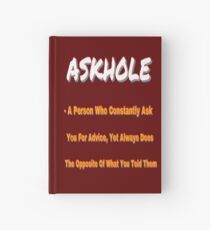 ASKHOLE ORANGE Hardcover Journal