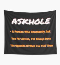 ASKHOLE ORANGE Wall Tapestry