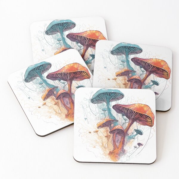 Item preview, Mushrooms flowing glitch artifacts designed and sold by ArtificialFungi.