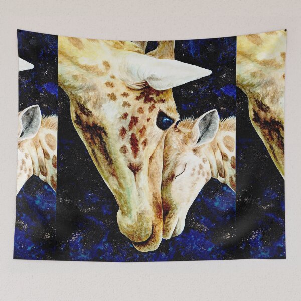 Aperçu de l'œuvre Girafes dans le ciel nocturne créée et vendue par MandalaSoul.