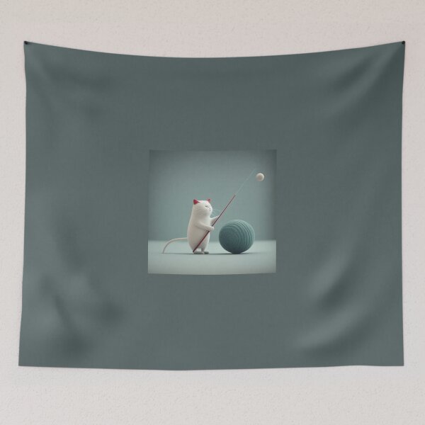 Item preview, Cat and ball of yarn designed and sold by ORVIATO.