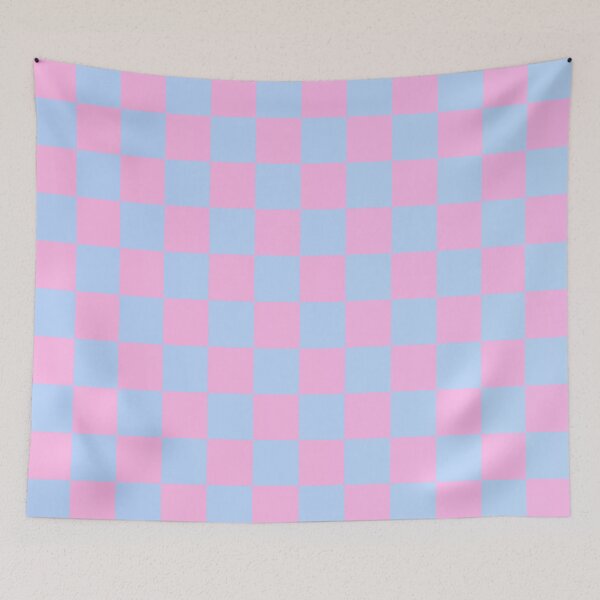 Item preview, Blue and Pink Checkerboard Pattern designed and sold by velvetearth.