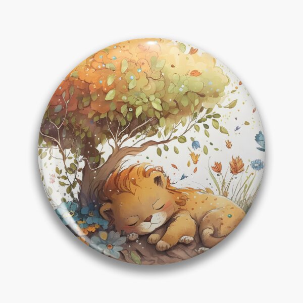 Artikelvorschau, Liebenswerter Löwe-Aquarell-Druck entworfen und verkauft von OOSDesigns.