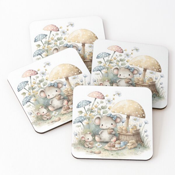 Item preview, Lovable Mice Mouse Watercolor Print designed and sold by OOSDesigns.