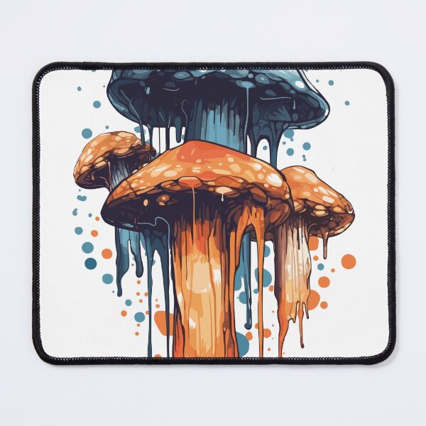 Item preview, Mushrooms flowing dripping paint designed and sold by ArtificialFungi.