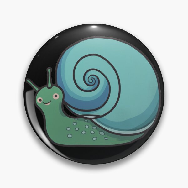 Item preview, Snail 7 in Cool Blue and green Colors Swirly Spiral Smiley Slider designed and sold by Vicki Noble Art.