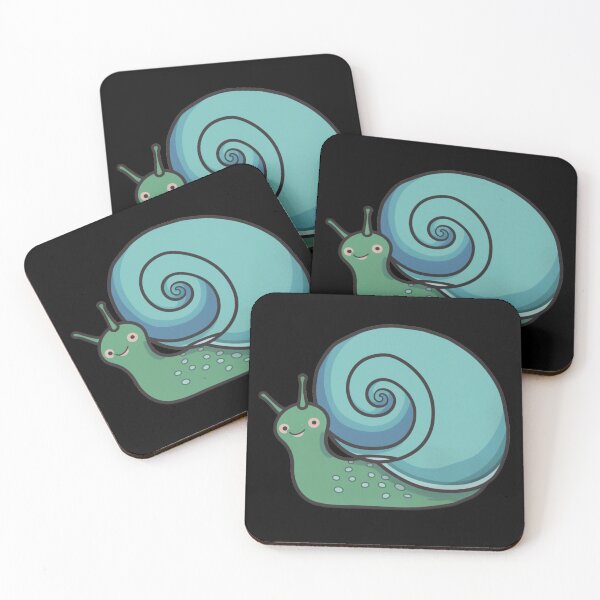 Item preview, Snail 7 in Cool Blue and green Colors Swirly Spiral Smiley Slider designed and sold by Vicki Noble Art.