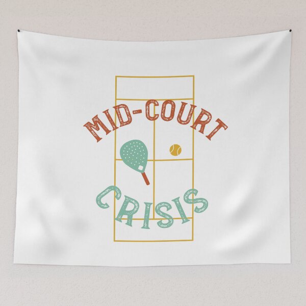 Item preview, Padel Pun Mid-Court Crisis designed and sold by whyitsme.