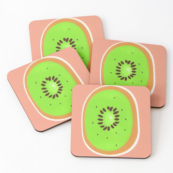 Item preview, Kiwi Fruit Abstract Flavor Burst Retro Poster designed and sold by PinkNomad.