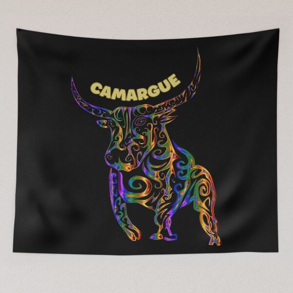 Item preview, Abstract rainbow Camargue bull designed and sold by Astralia.