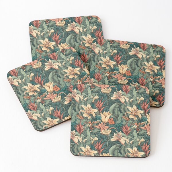 Item preview, Tropical floral wallpaper  designed and sold by Mrdrey.